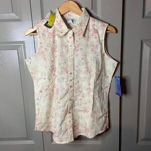 wrangler sleeveless blouse size M NWT floral western